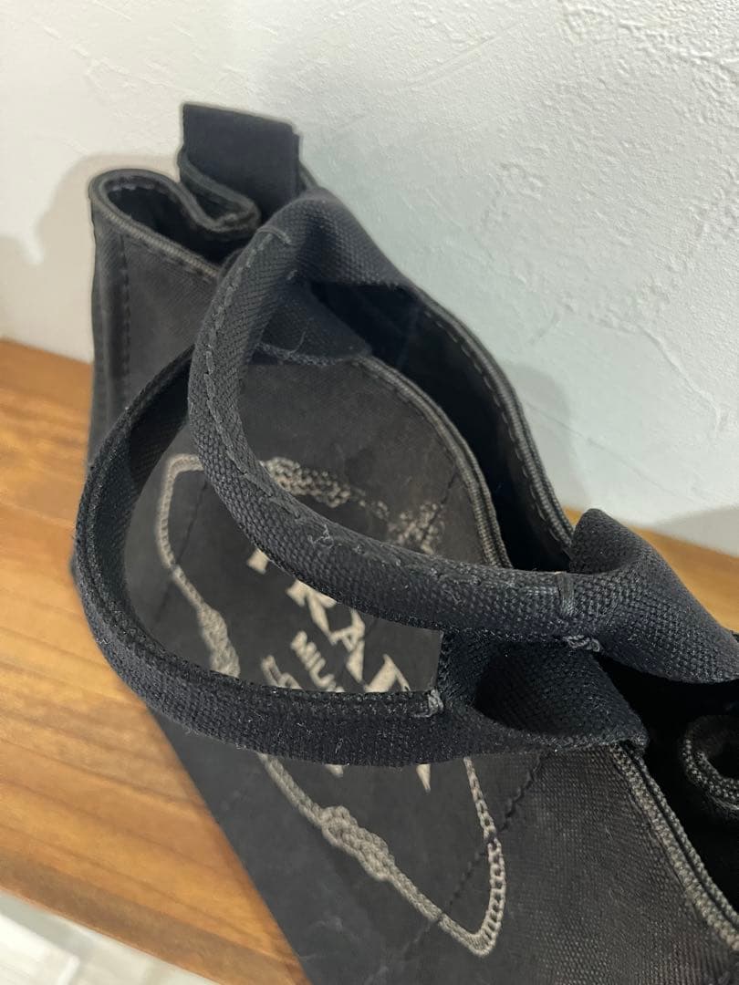 ＊ニコ＊PRADA カナパ 黒 トートバッグ