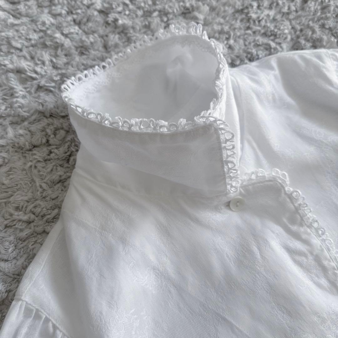 希少【ピコレース×ジャガード（花柄刺繍）】MIYACOミヤコ／シャツジャケット