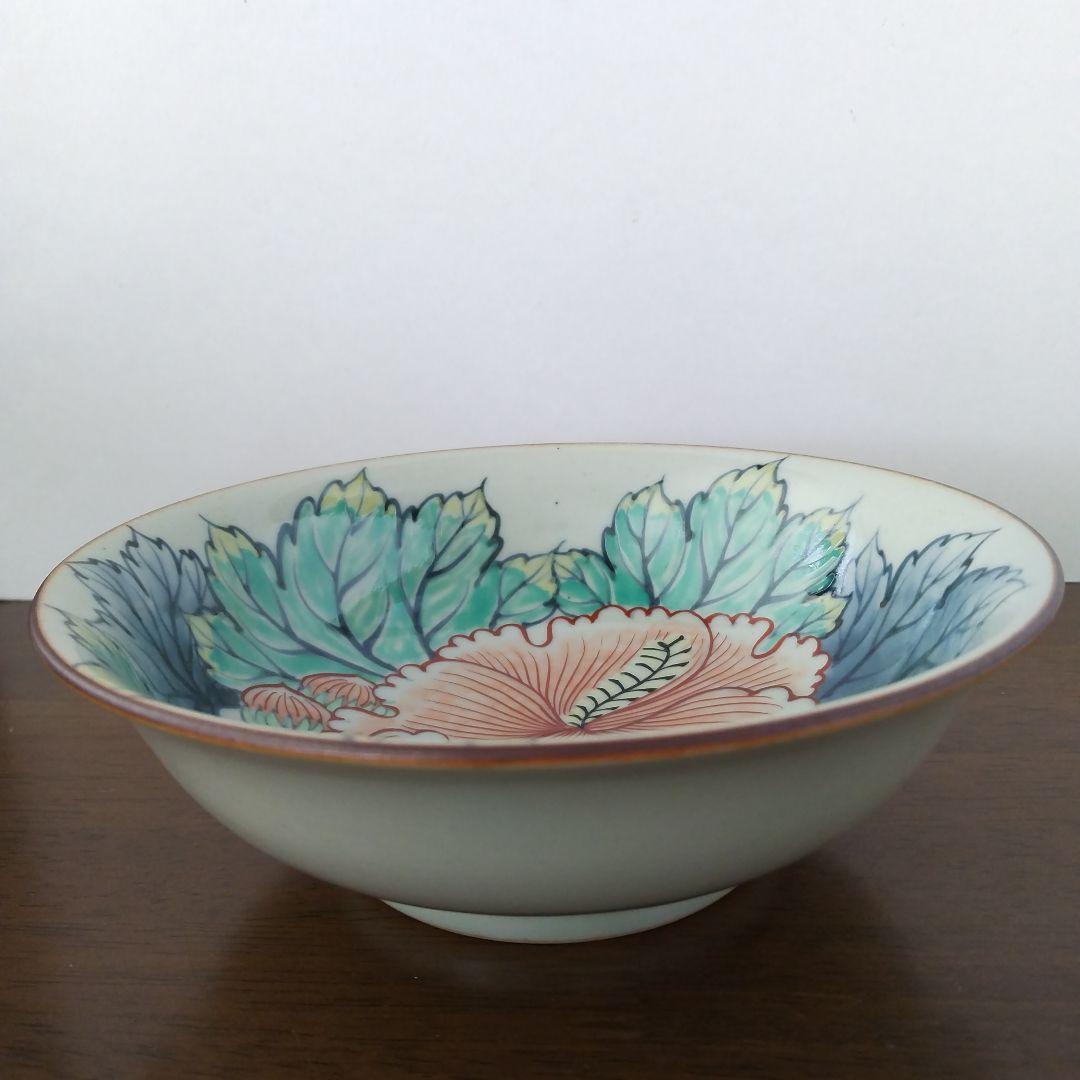 染錦牡丹文・鉢・佐藤走波五代・七十九歳・有田焼