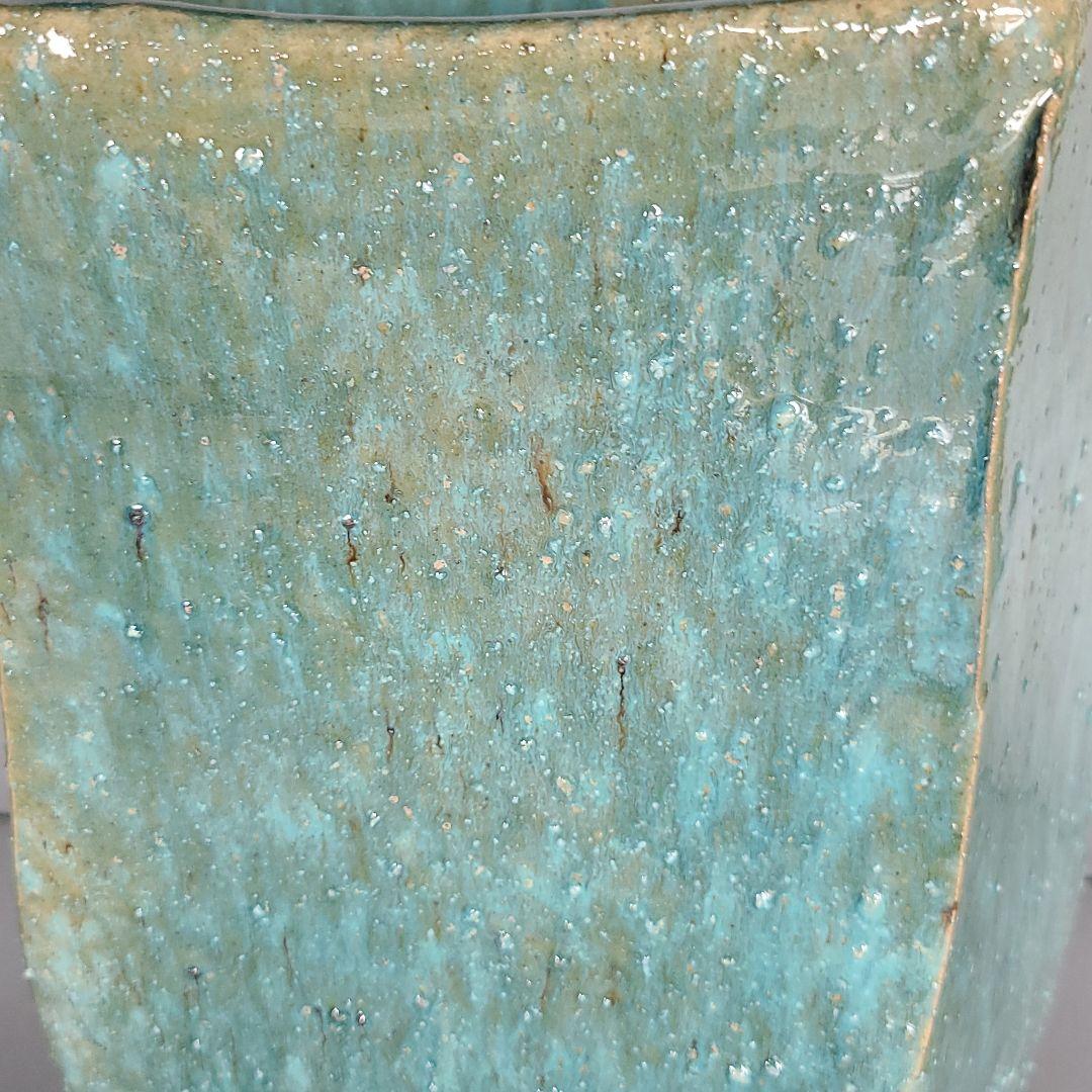 信楽焼 傘立て 緑釉 高さ４９cm