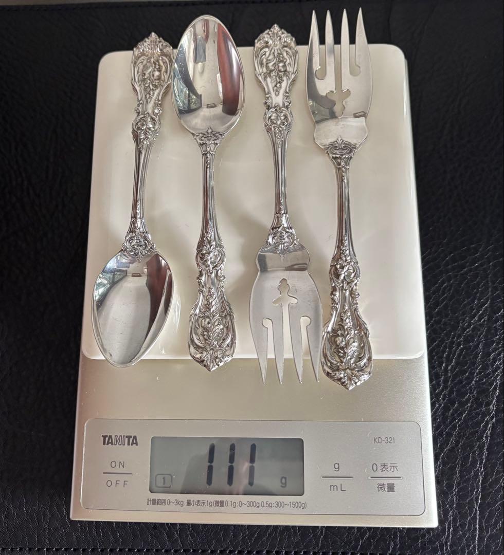 ロイド様　純銀　デザートフォークとティースプーン　４本
