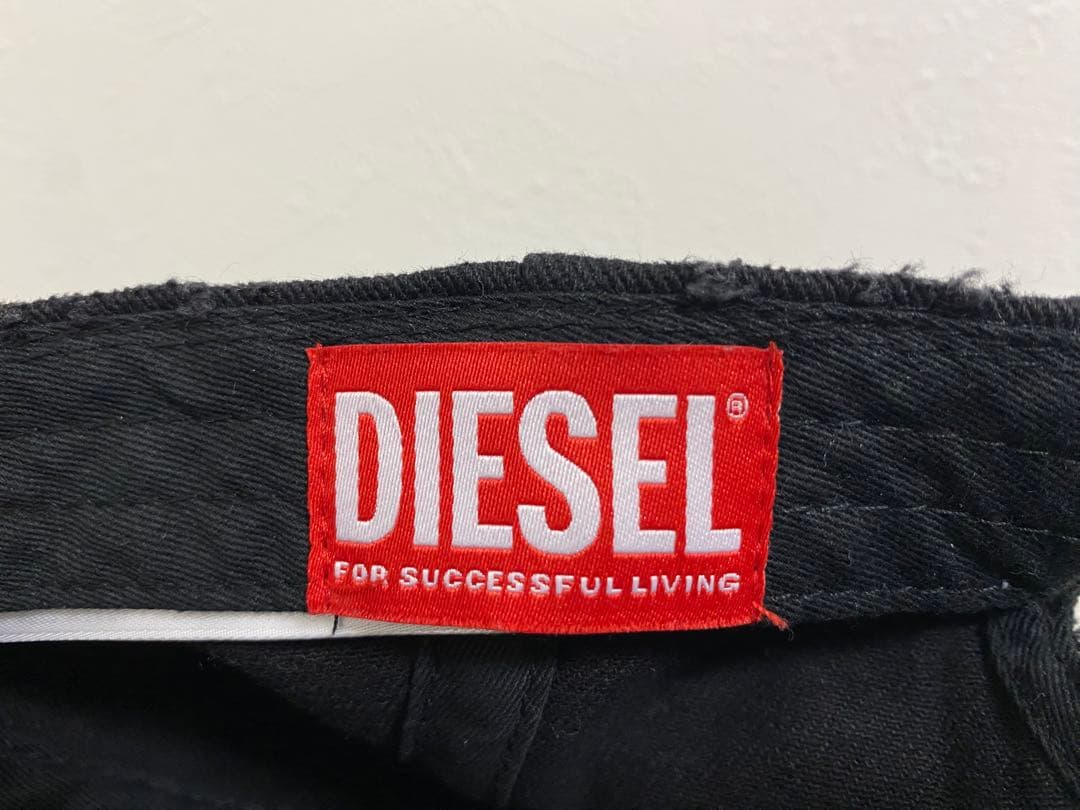 DIESEL ディーゼル ブラック キャップ ダメージ加工【正規品・完売・人気】