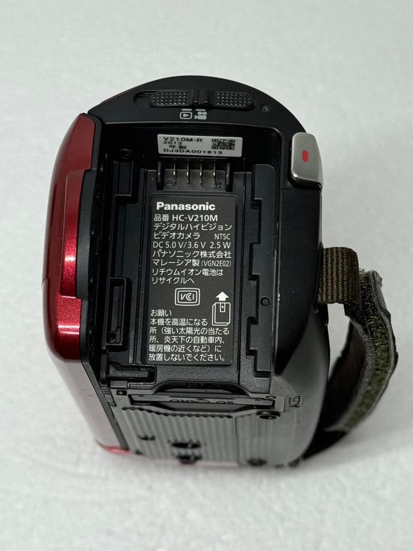 Panasonic HC-V210M レッド 動作確認済 フルHD ビデオカメラ