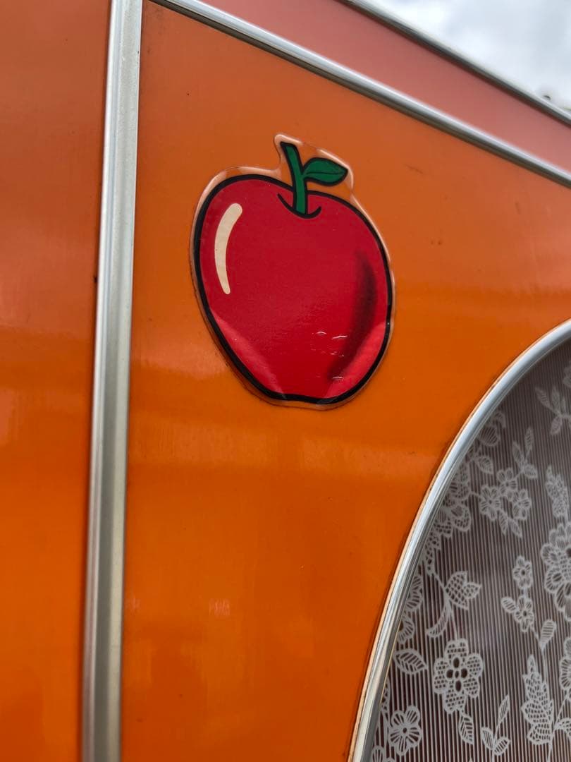 アーチ型 食器棚 オレンジ 昭和レトロ レトロポップ インテリア 当時物