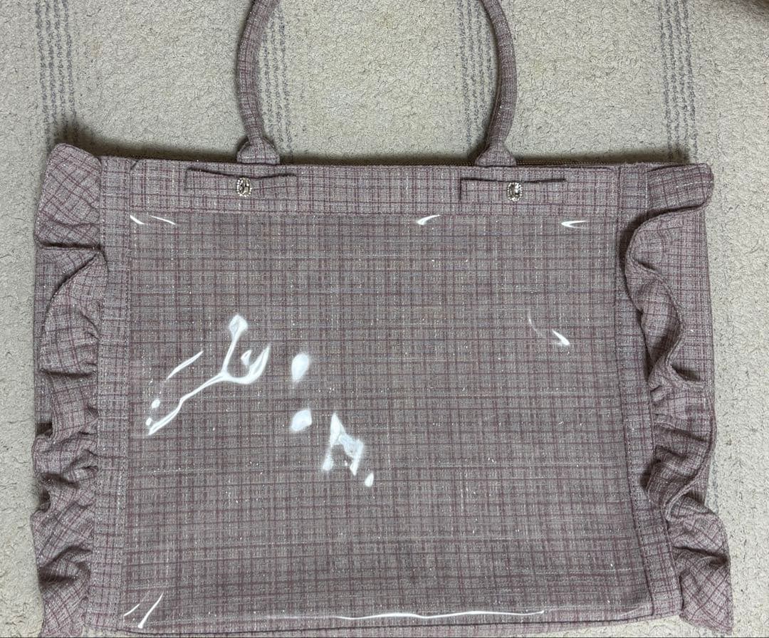 FUKUYA パレットリリーツイードバッグ　ビジューリボン ピンク 痛バ A3