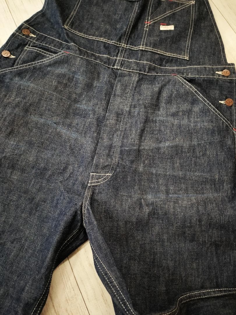 TCBジーンズ/40s復刻/タビーズオーバーオール/ビブ/英字ロゴサスペンダー