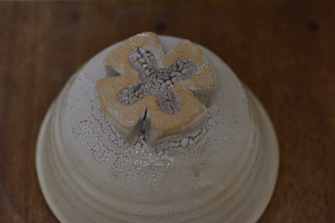 十字高台茶碗　　茶道具　検索:萩/唐津/李朝/現代工芸/骨董/作家