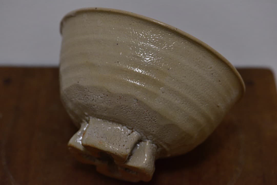 十字高台茶碗　　茶道具　検索:萩/唐津/李朝/現代工芸/骨董/作家