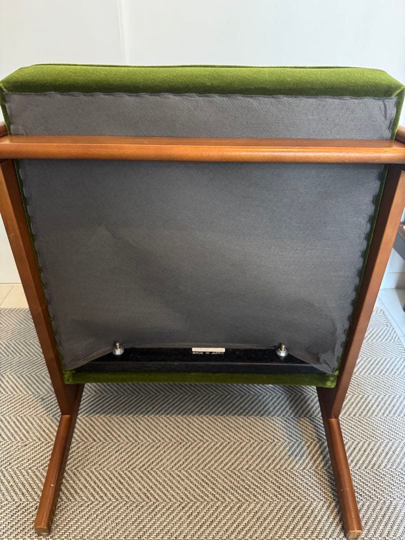 【名品】カリモク60 Kチェア 1シーター モケットグリーン