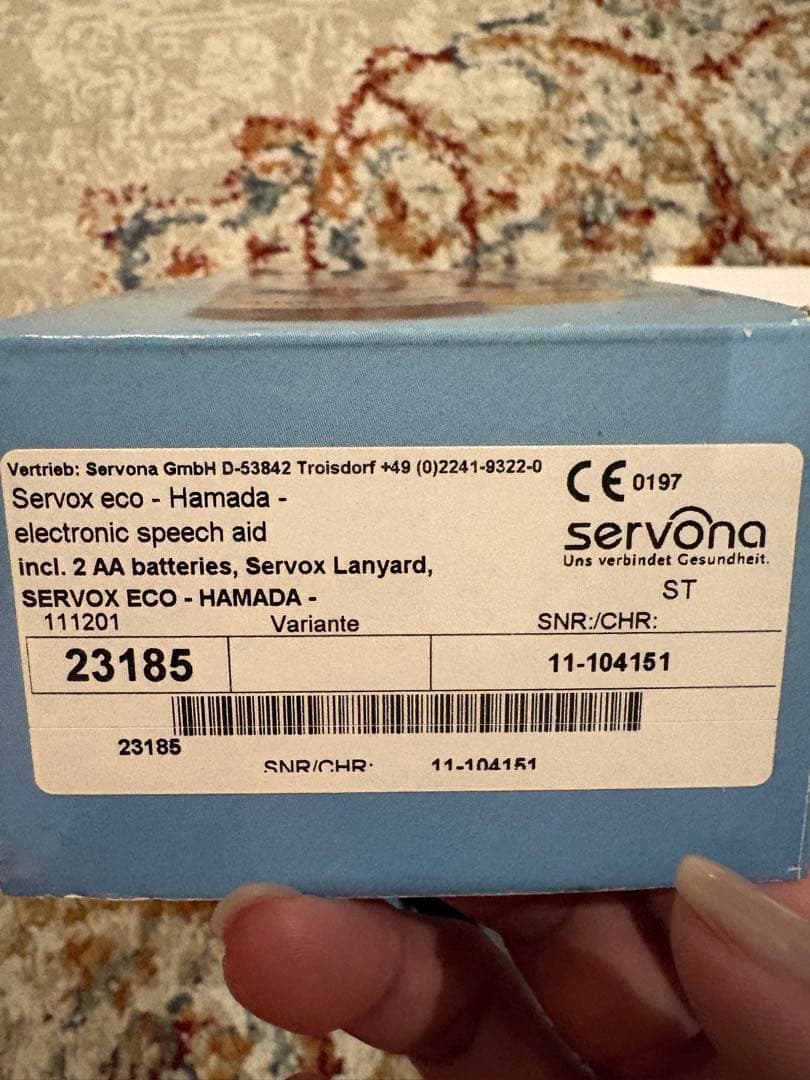 Servox eco Hamada 電子スピーチエイド