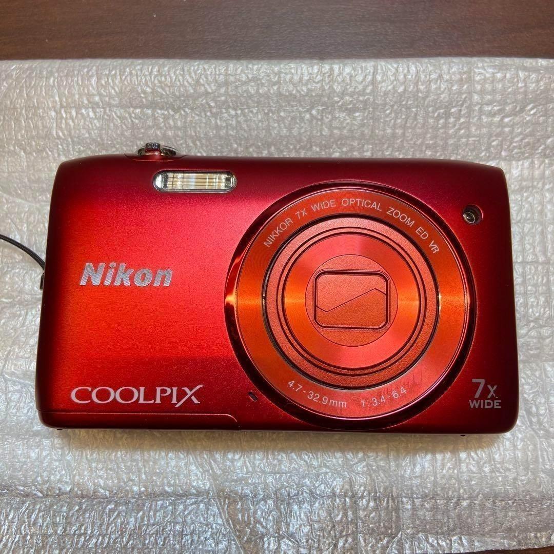 Nikon coolpix S3500 レッド デジカメ 2722