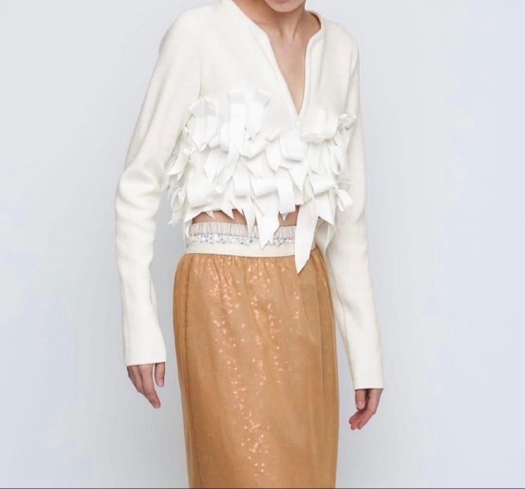 AEWEN MATOPH 25ssコットンカシミヤニットリボン