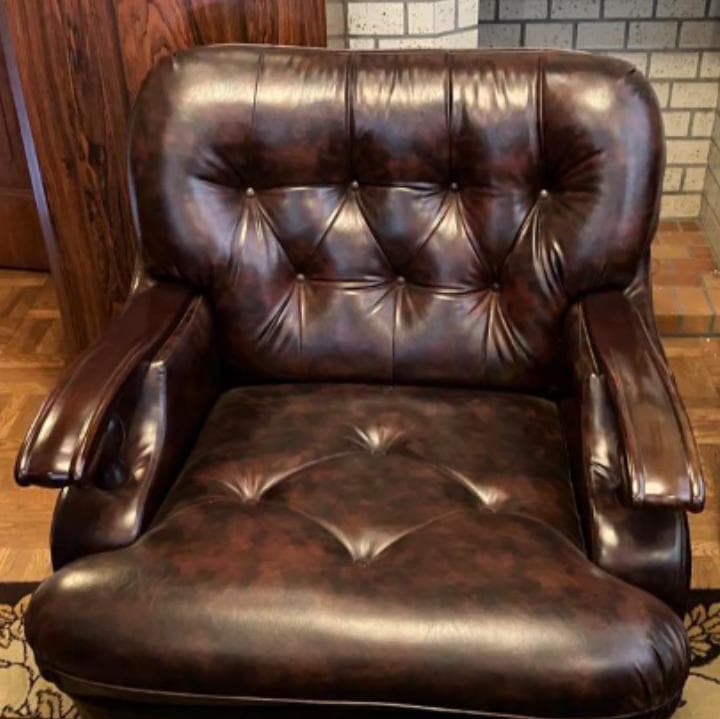 ☆1人がけソファー1個　青栁の椅子　大分県こげ茶　茶　昭和レトロ