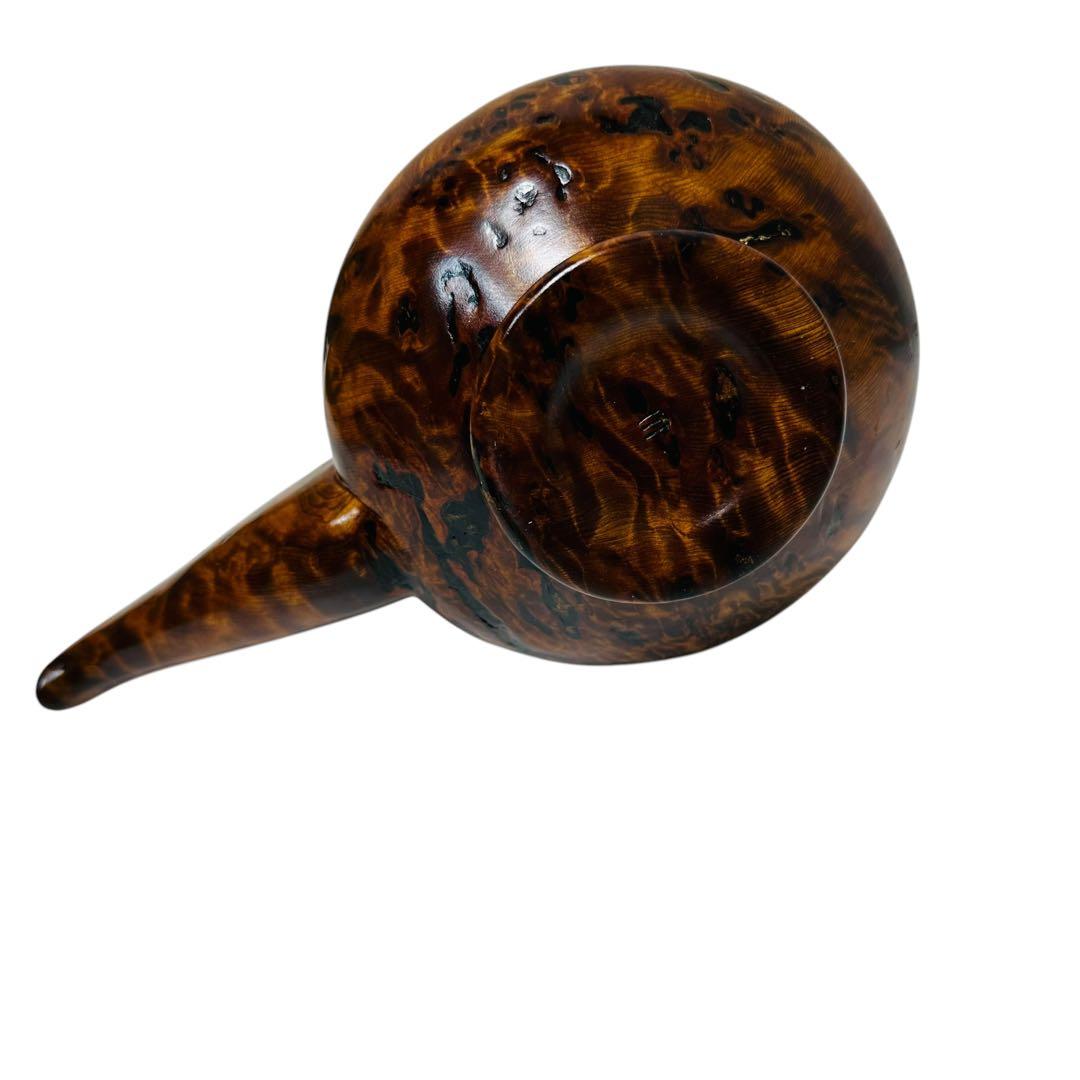 屋久杉 層蘇器 川下幸徳作 美術品　お屠蘇　銚子　台座　盃