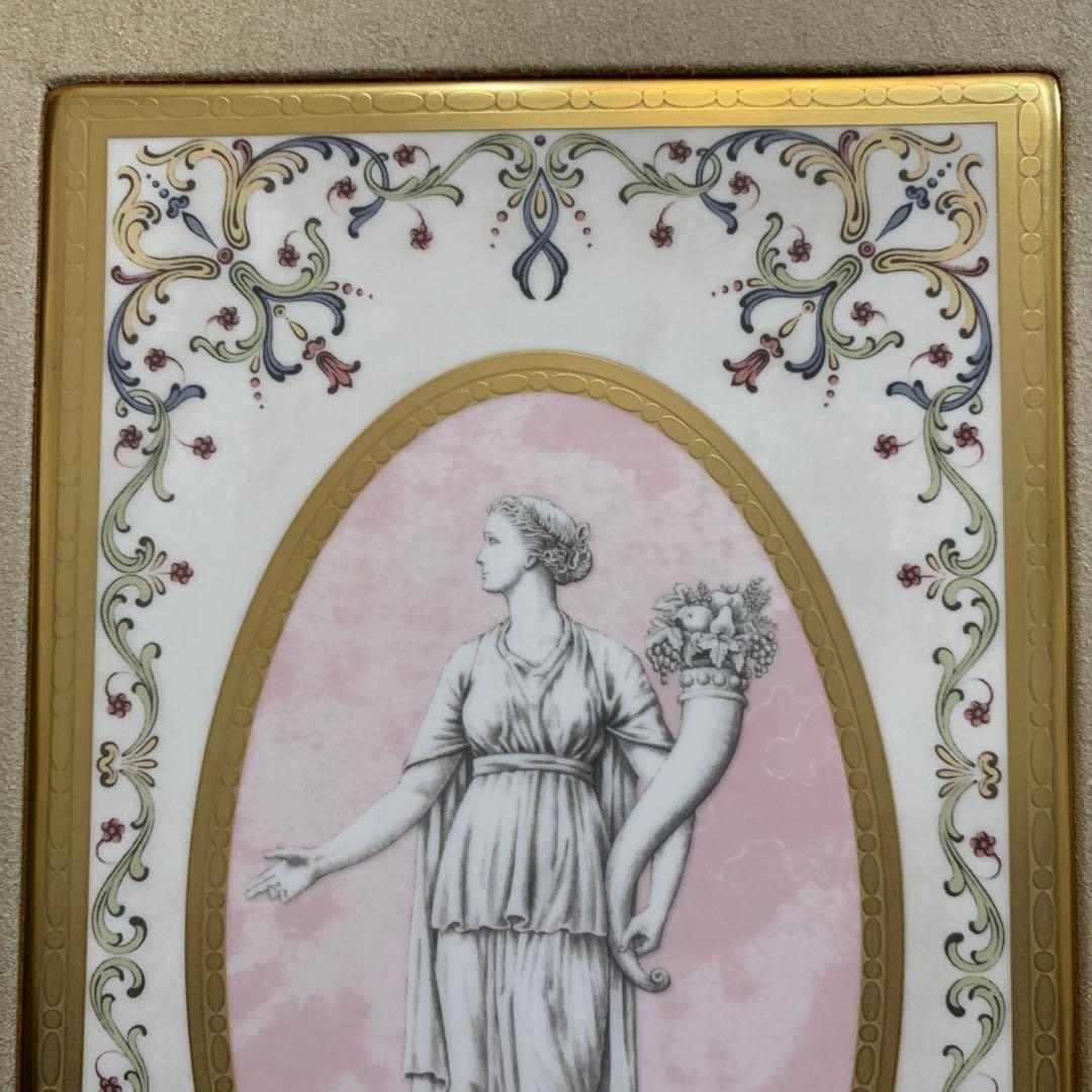 希少　元箱　ウェッジウッド ポモナ(パモナ)　プラーク　額　陶板　壁掛け