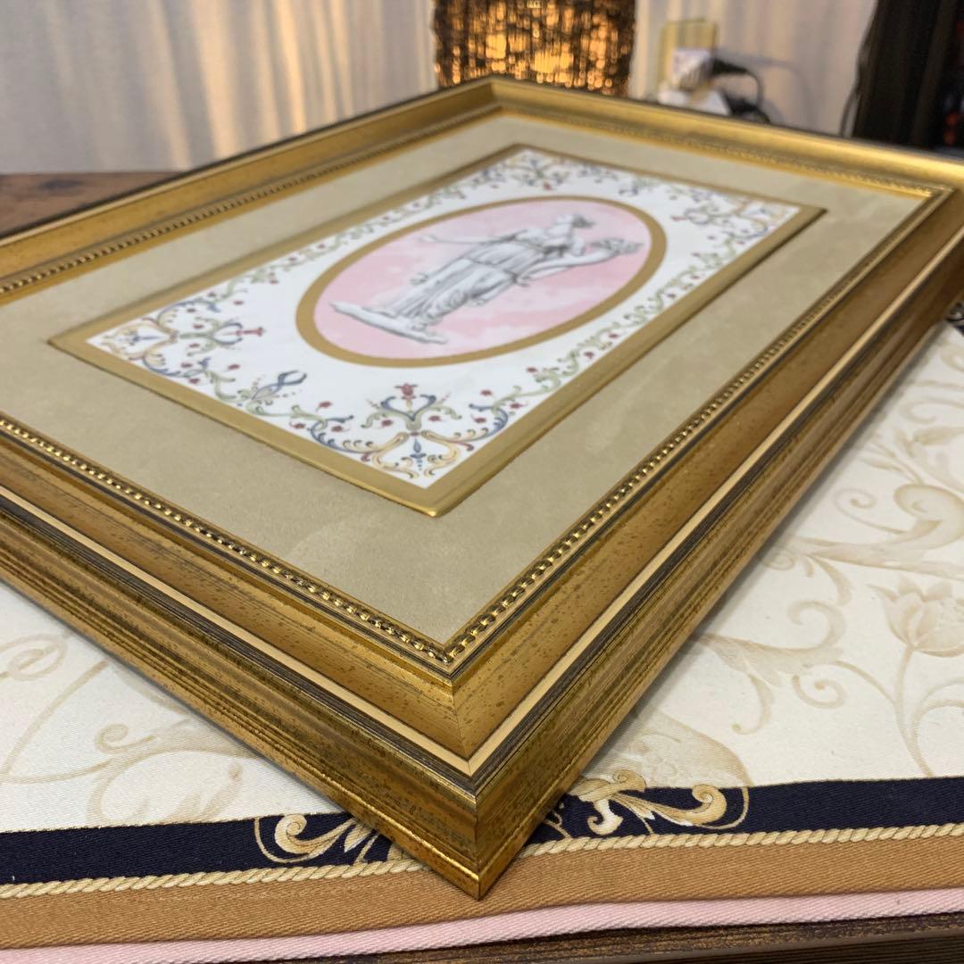 希少　元箱　ウェッジウッド ポモナ(パモナ)　プラーク　額　陶板　壁掛け