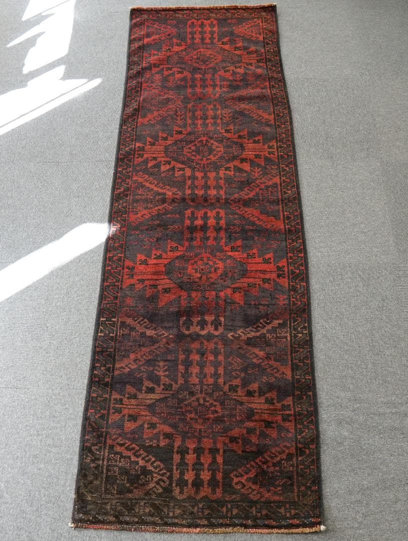 KM トライバルラグ　ヴィンテージ バルーチ　ランナー ペルシヤ