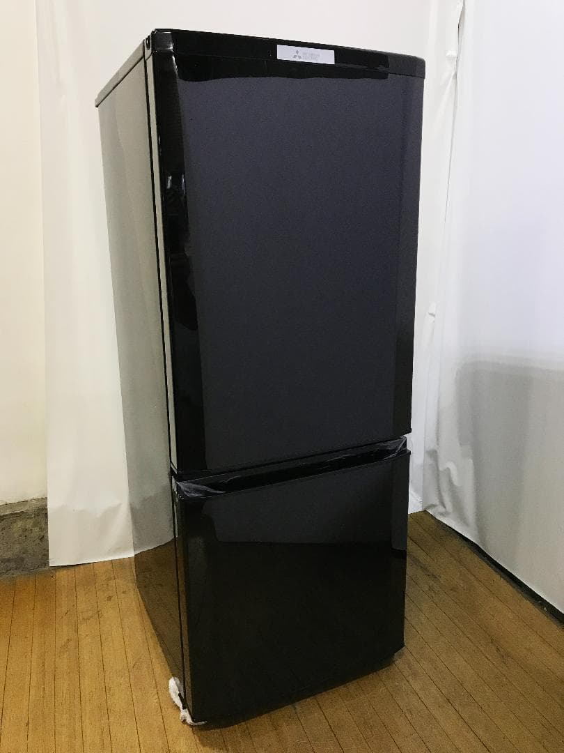 30日迄！送料無料◆中古★三菱　ラウンドカット　２ドア冷蔵庫【MR-P15A】