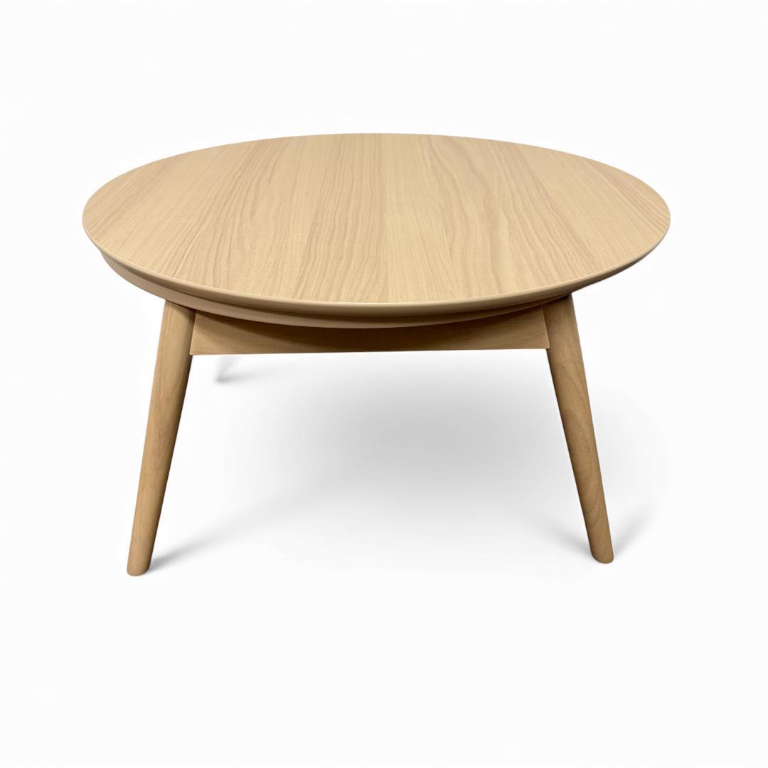 フォロー割【新品】折り畳み式　コンパクトな丸型こたつ 木目調 円卓こたつ