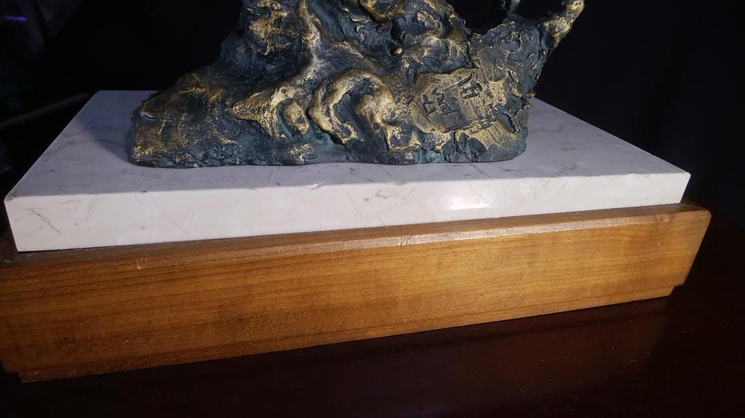 ブロンズ像 西望「春風」ペガサス天馬 高3４c重６kg/彫刻銅像/干支/縁起物