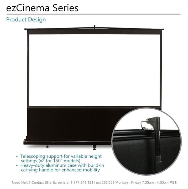 自立型 エリートスクリーン EZシネマ 80インチ（16:9） F80NWH