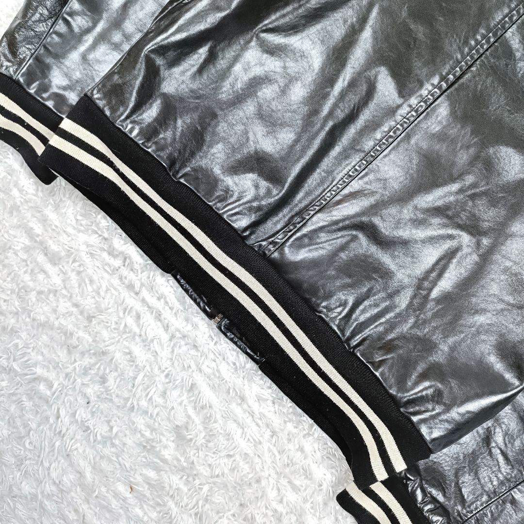 トミーヒルフィガー 牛革 オールレザー 中綿 キルティング スタジャン M