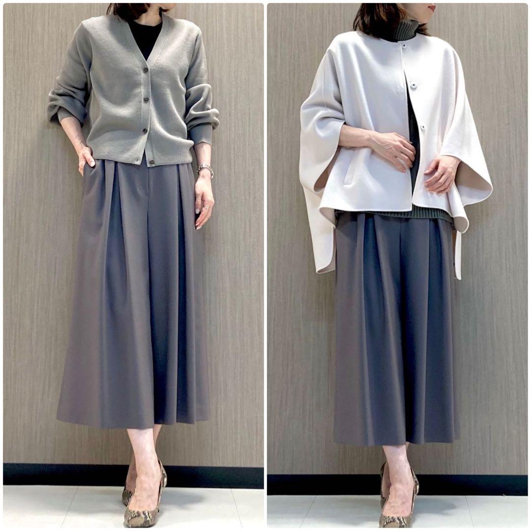 theory luxe 22AW New Saxonyワイドフレアパンツ　36