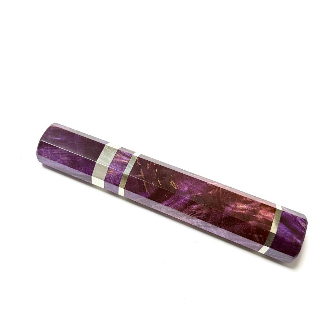 三段銀巻 柳刃300 スタビライズドウッド 八角柄 柳刃尺 包丁の柄 ハンドル