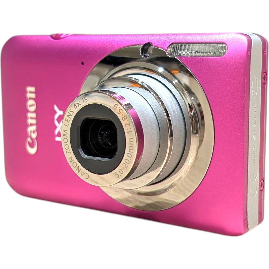 美品 動作確認済 防水ケース付 CANON IXY 210F デジカメ ピンク