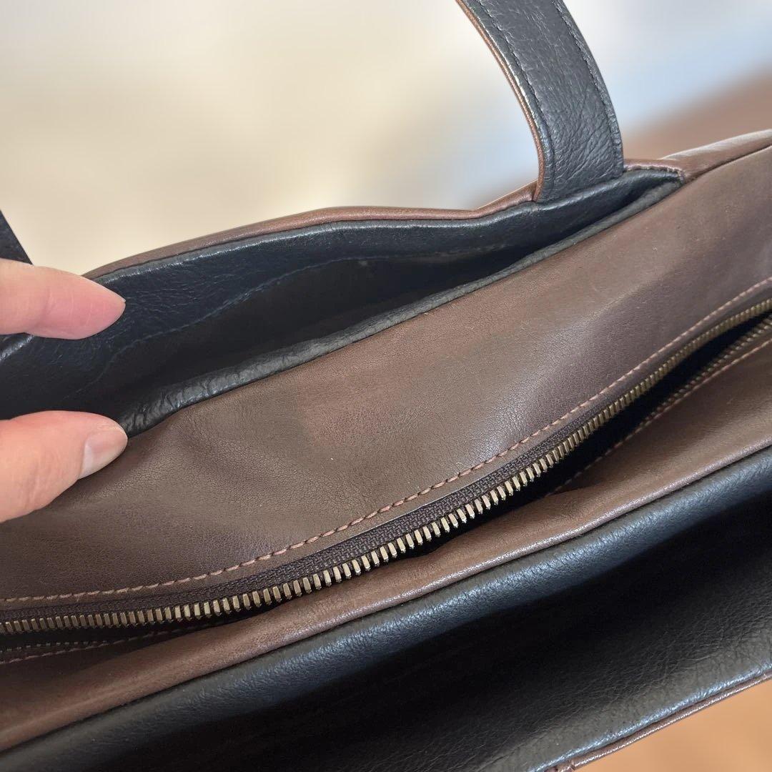 genten レザーボストンバッグ