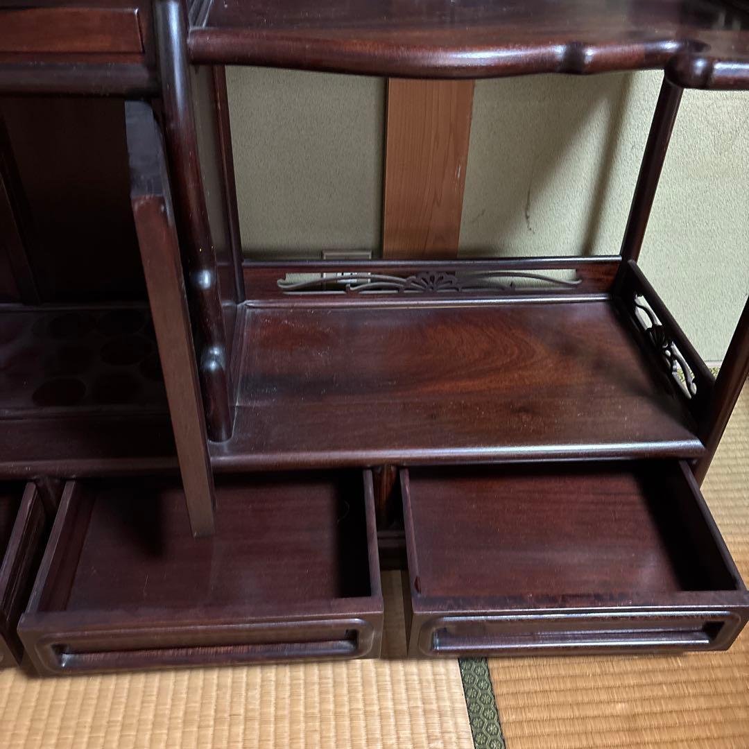 唐木 茶箪笥 飾り棚 茶棚 レトロ アンティーク