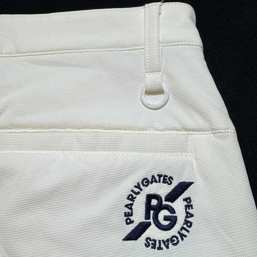 パーリーゲイツ 中綿入り 防寒パンツ リング PGロゴ刺繍付き ホワイト L