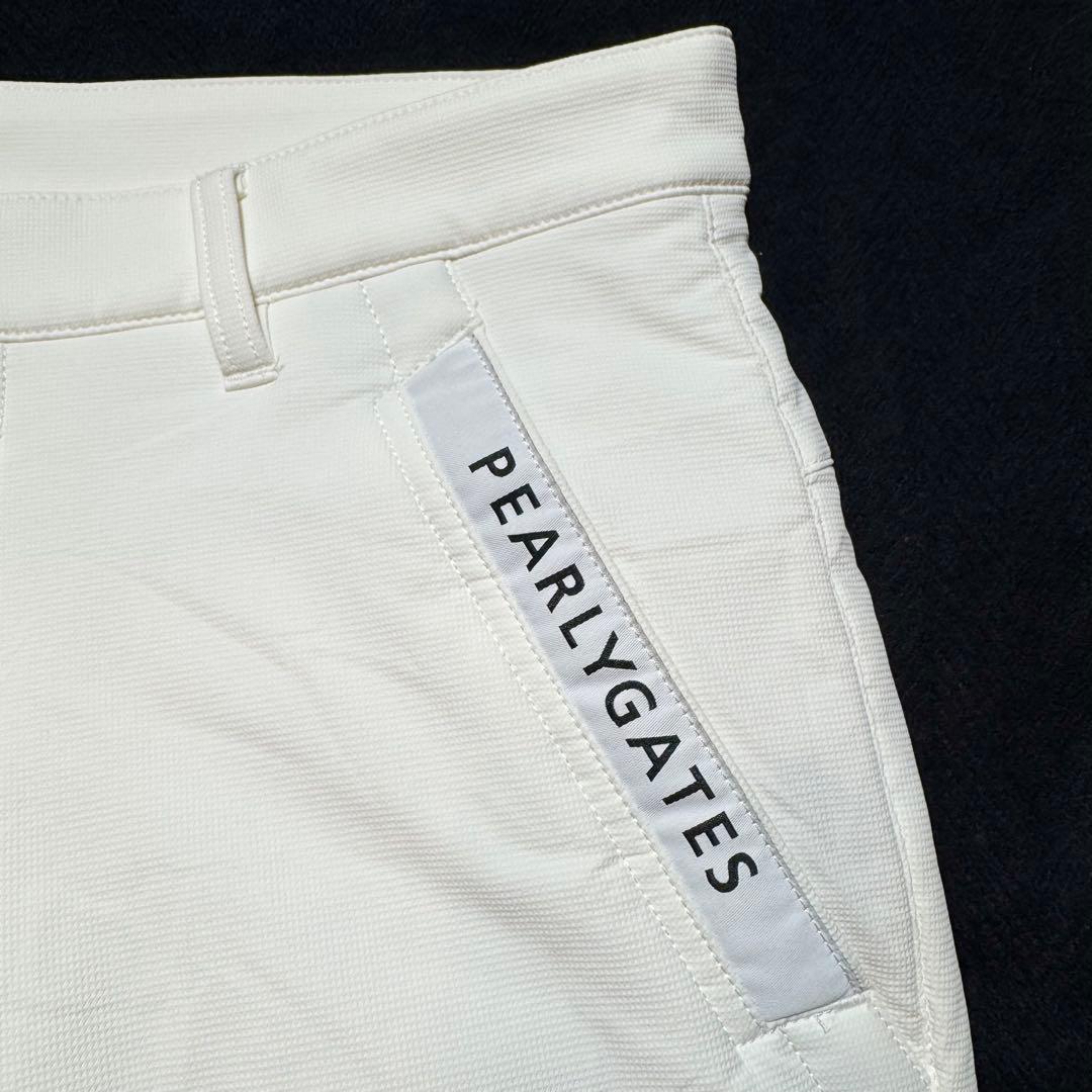 パーリーゲイツ 中綿入り 防寒パンツ リング PGロゴ刺繍付き ホワイト L