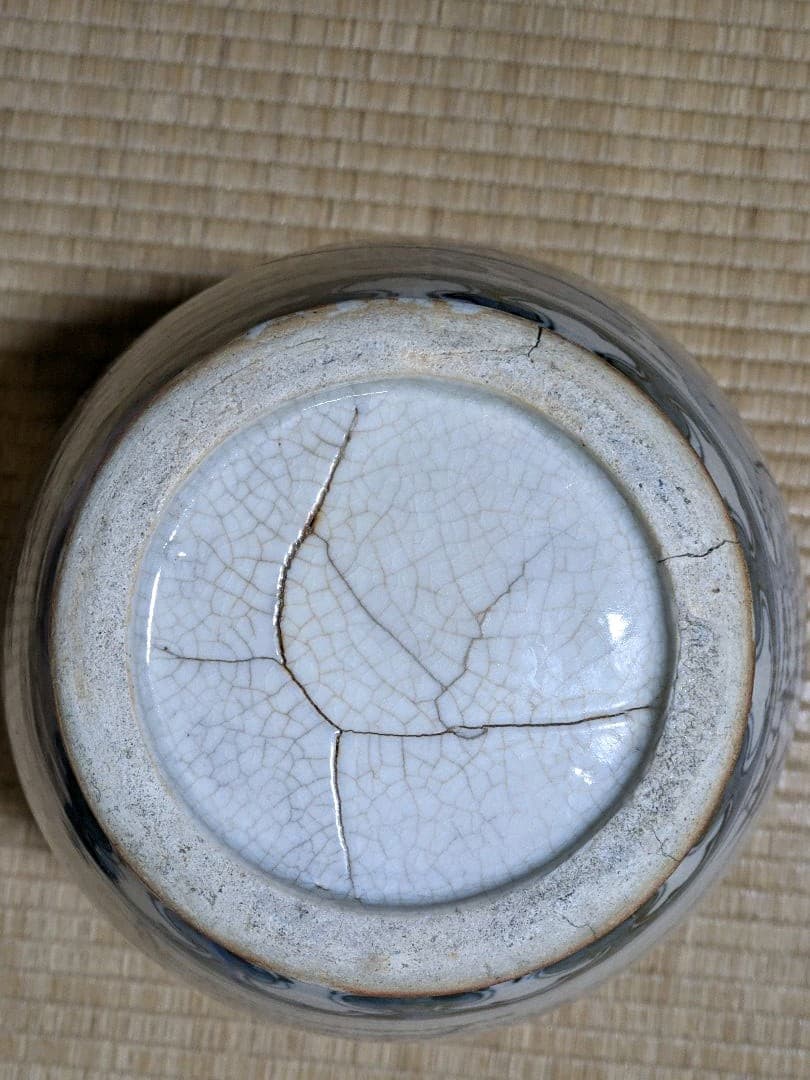 ⭐枯淡！江戸時代 染付花鳥紋様壺 瓶 古美術品 コレクション骨董品アンティーク