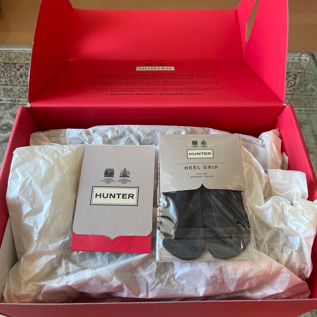 HUNTER リボンローファー　レインシューズ