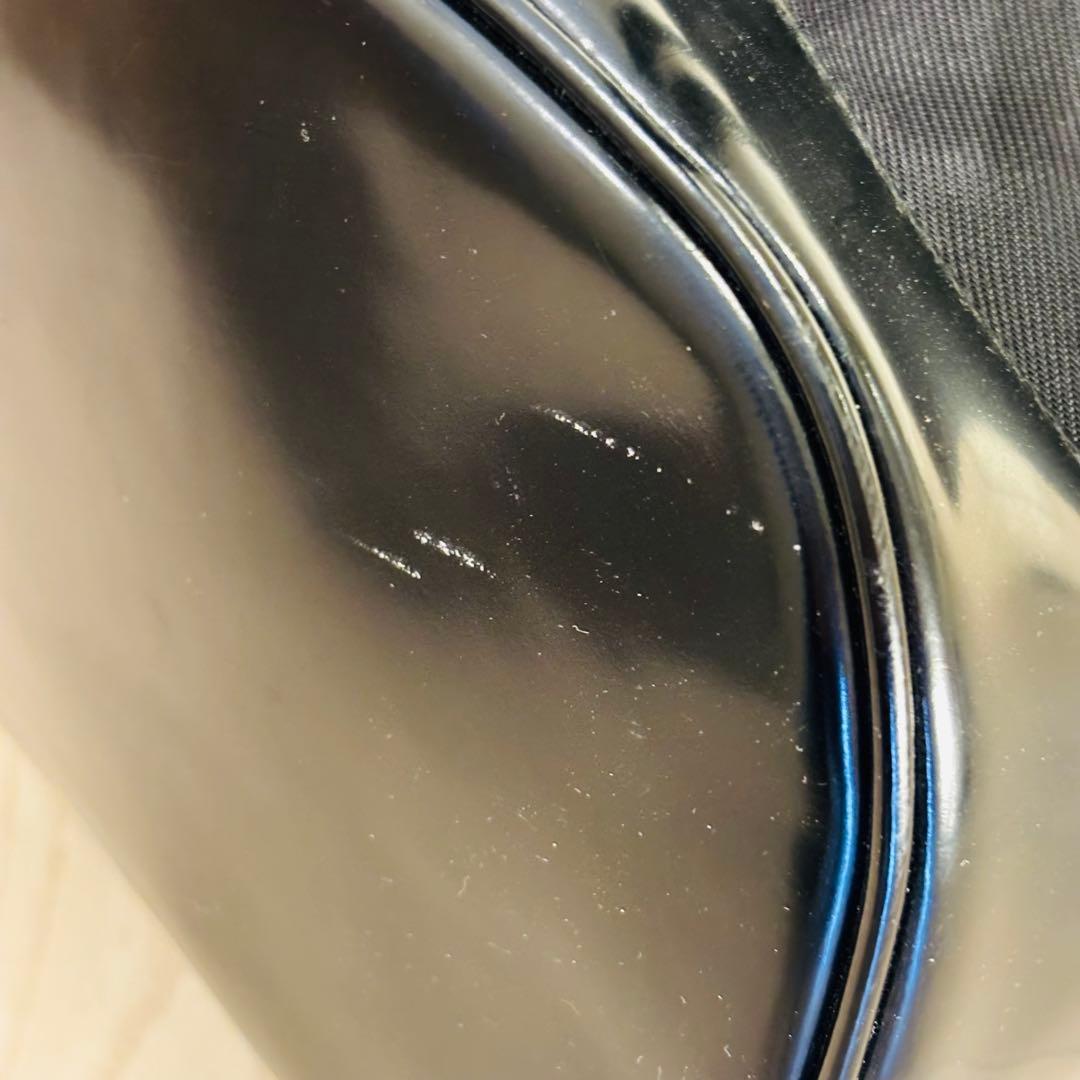 希少✰グッチ バンブー ワンショルダーバッグ 巾着 ナイロン レザー 黒 巾着型