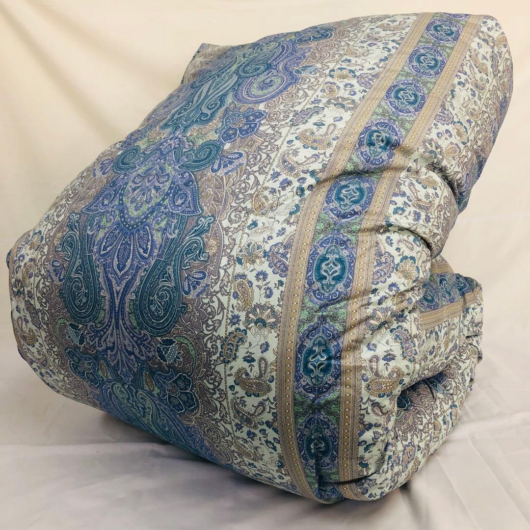 羽毛布団 シングル ポーランド産ホワイトマザーグース 日本製 sk6492ブルー