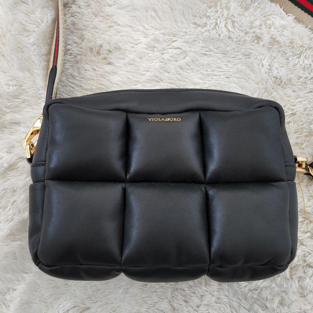 美品✨ヴィオラロード　キルティングレザーバッグ　ショルダー　ブラック