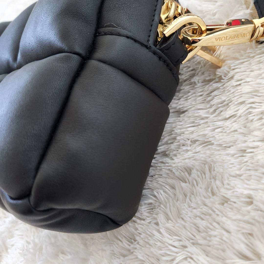 美品✨ヴィオラロード　キルティングレザーバッグ　ショルダー　ブラック