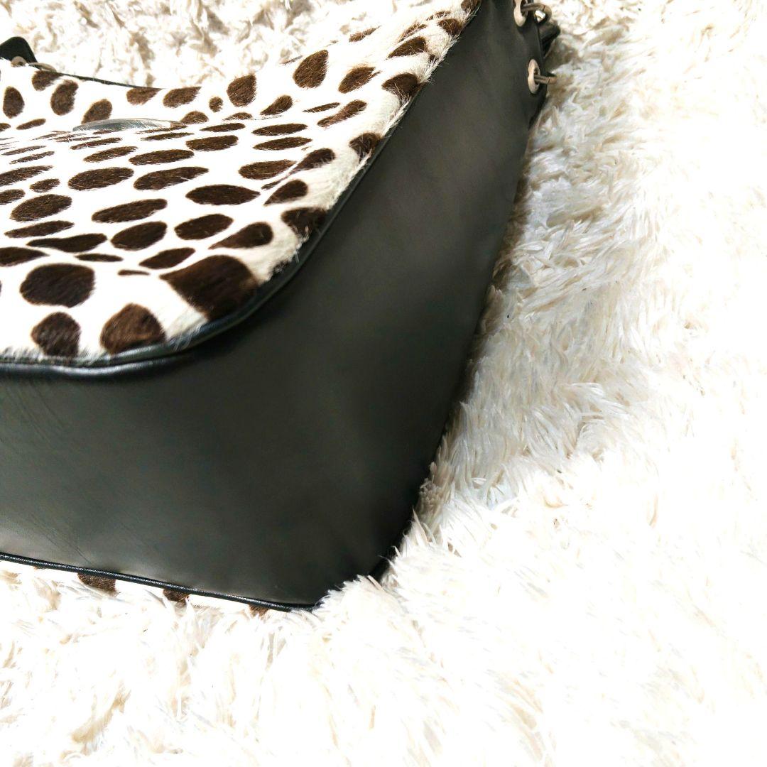 YSL イヴ・サンローラン ワンショルダーバッグ ハラコ チェーンショルダー