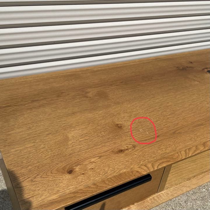 【福岡市内限定】天然木 ヴィンテージ風 ローテーブル 引き出し付き