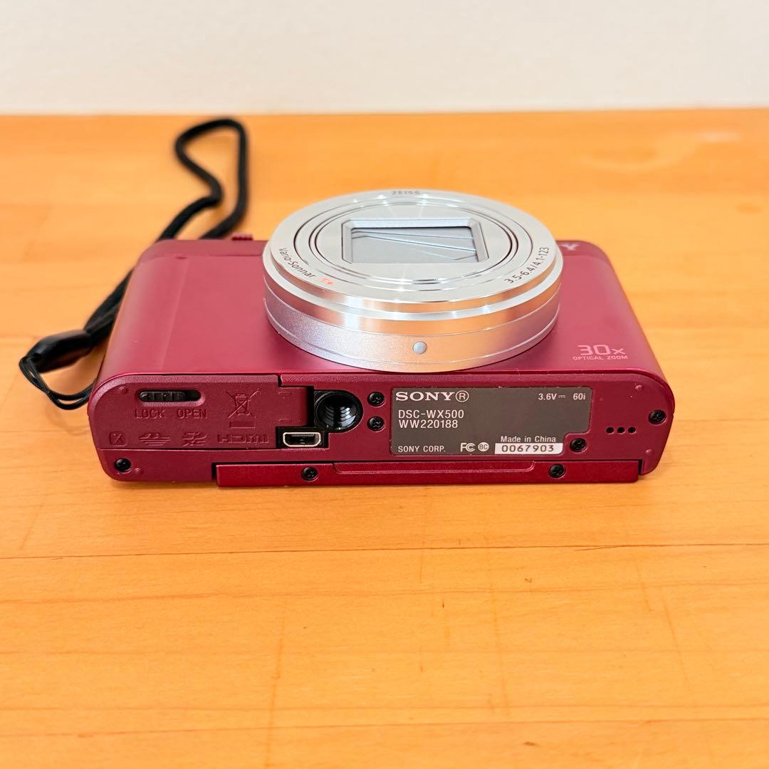SONY DSC-WX500 サイバーショット　ソニー　レッド　デジカメ