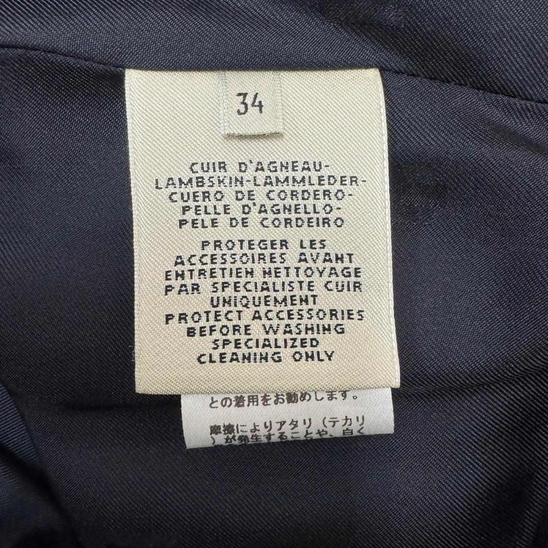 美品 HERMES シェーヌダンクル 34 レザーワンピース