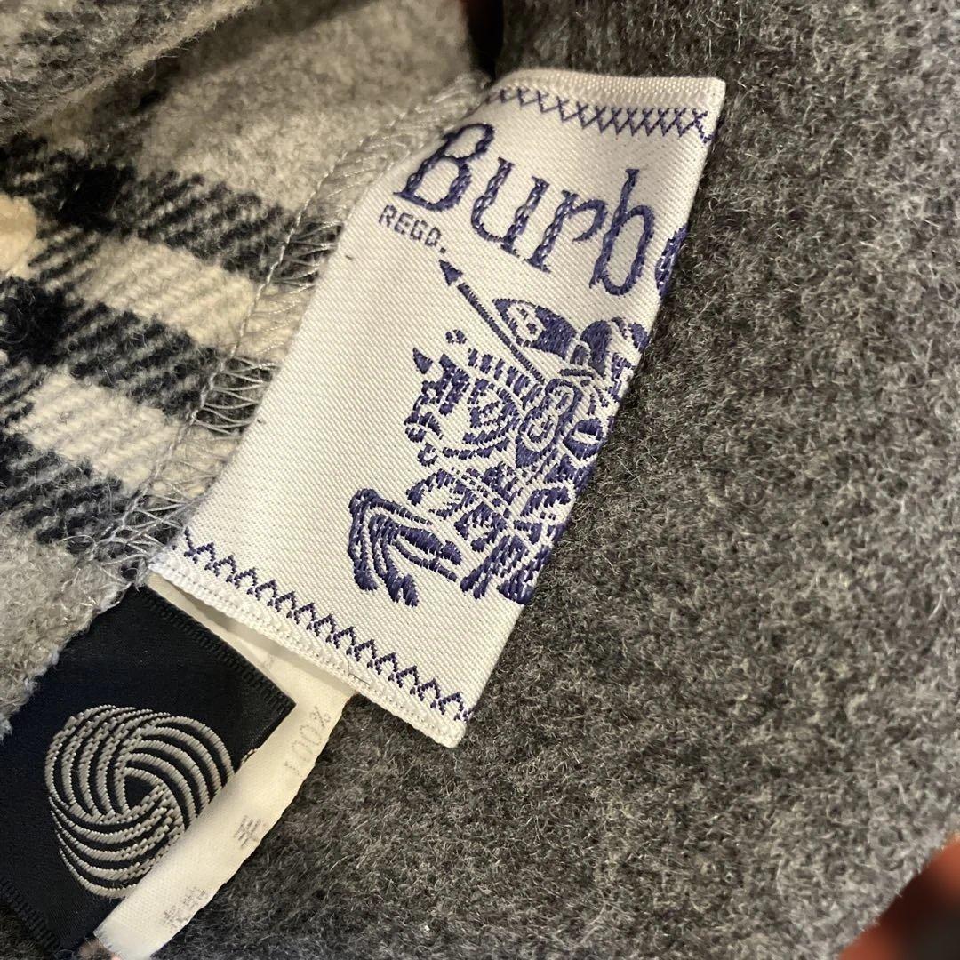 BURBERRYS バーバリーズ　リバーシブルコート チェック　グレー　ベルト付