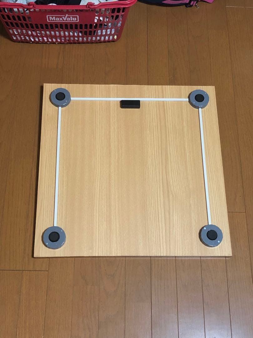 車椅子のまま測れる！Bluetooth対応 木製デジタル体重計