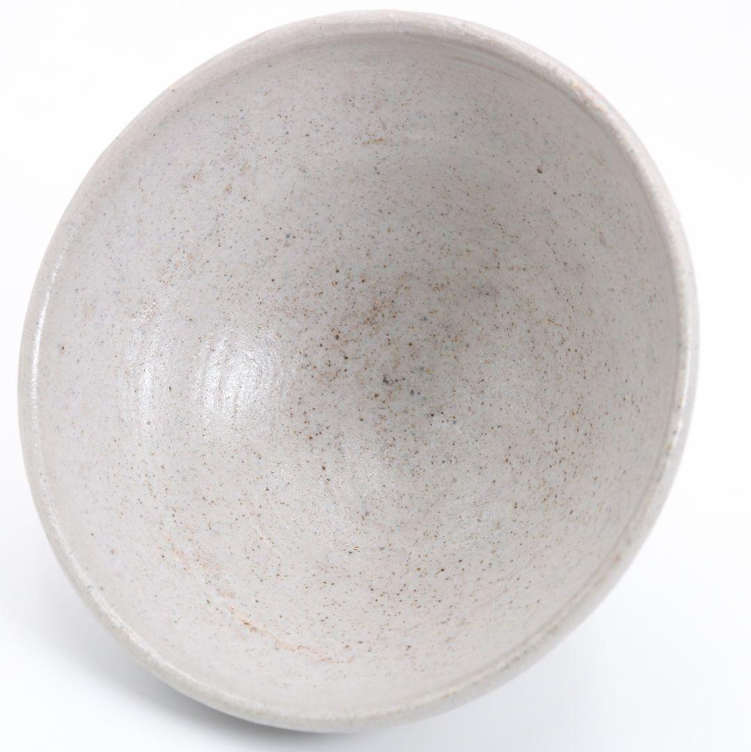 川喜田半泥子作 白掛茶碗 茶道具 共箱　V889　T1