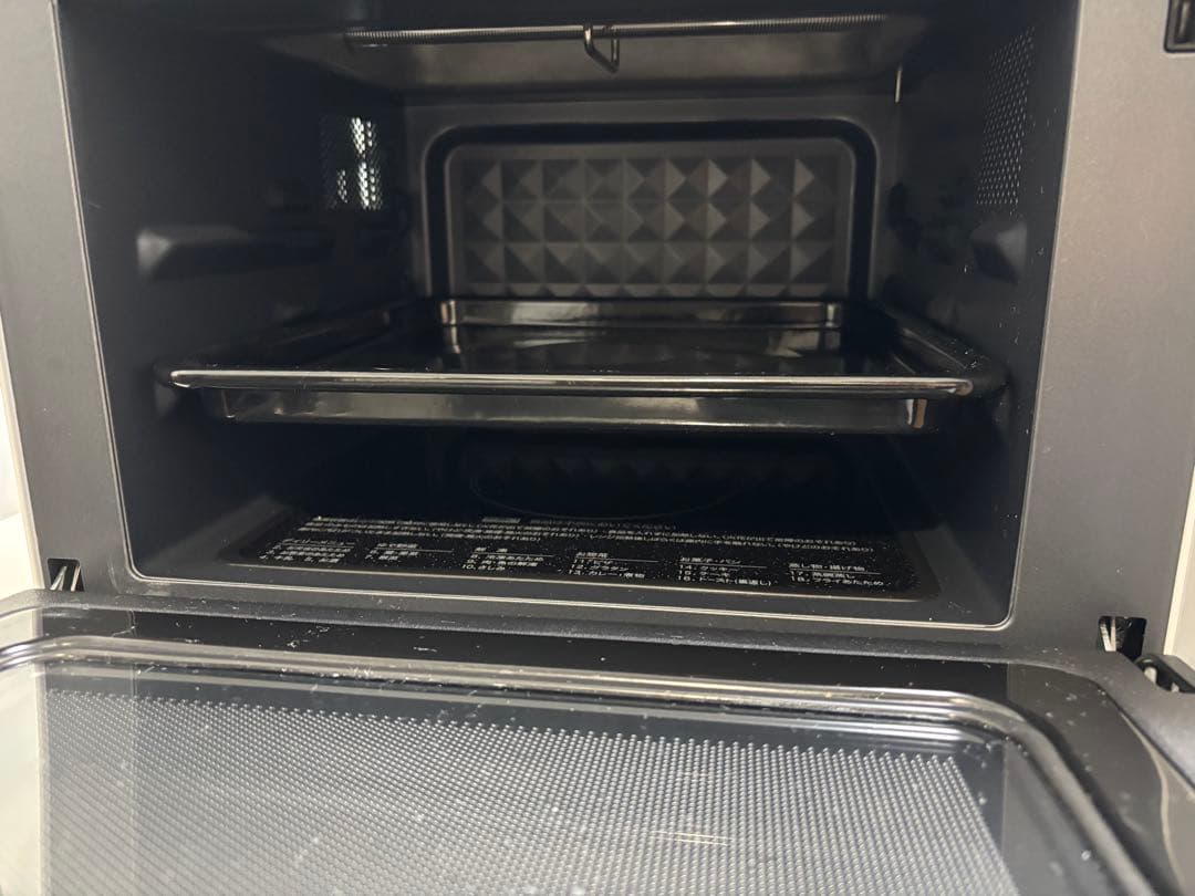 ホワイト オーブンレンジ 2段式トレイ