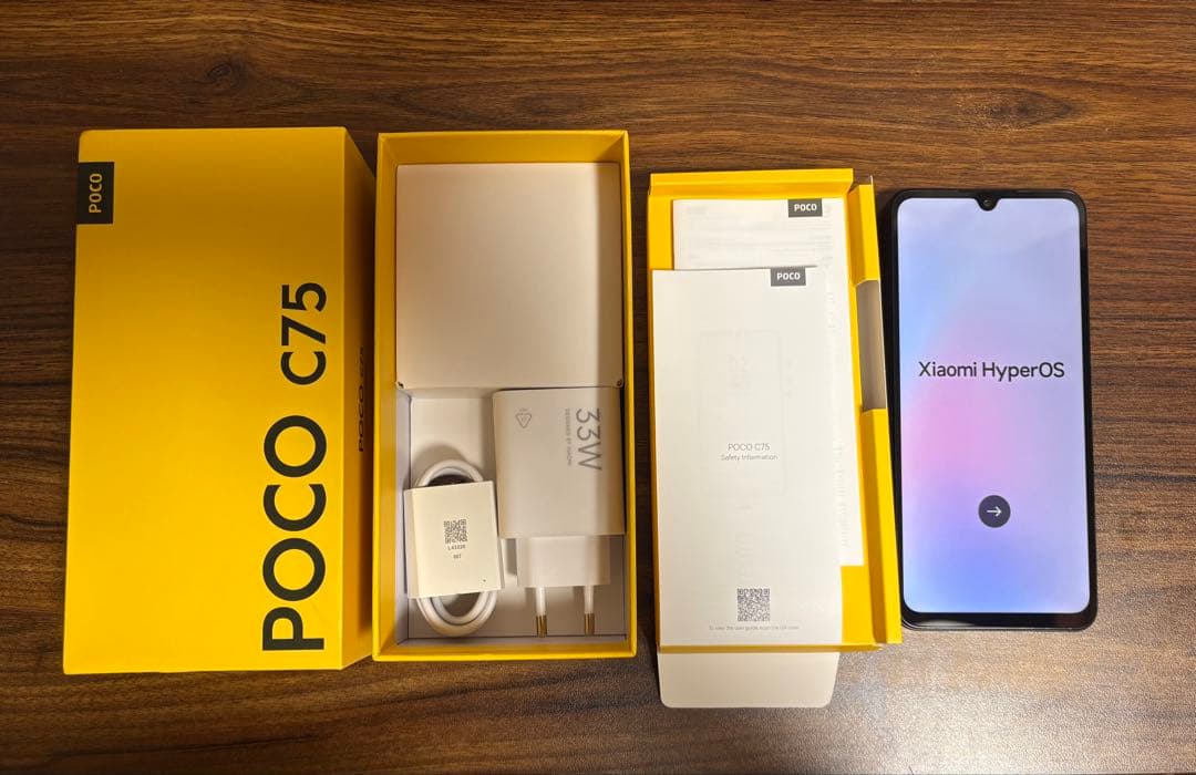 スマートフォン本体 Xiaomi Poco c75 Black 6GB/128GB sim free