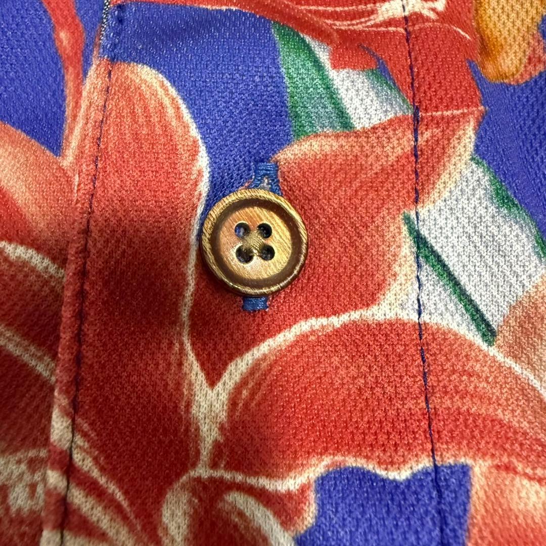 希少 マークアンドロナ アロハ ポロシャツ ハワイアン フラガール 日本製