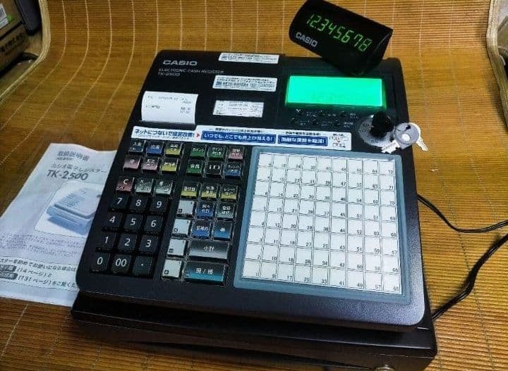 カシオレジスター　TK-2500　店名無料　コンパクト上位機種　741888